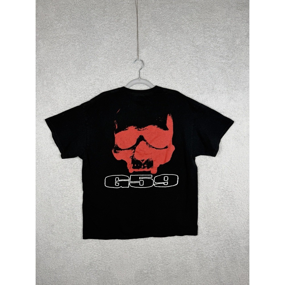 G59 Records T Shirt Mens XL Black Red Skull Double Sided Suicideboys Hip Hop
